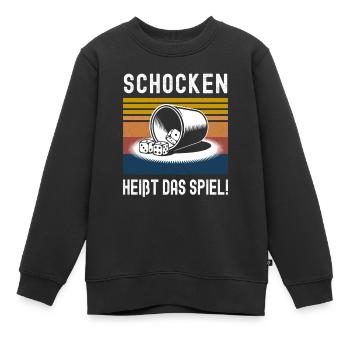 Schocken Heißt Das Spiel! Würfeln Knobeln Jule - Kinder Premium Organic Sweatshirt - Schwarz - Vorne - AI Model Kid Female (0cm)