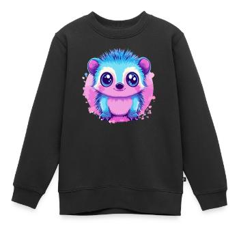 Kunterbuntes Kuschelmonster - Kinder Premium Organic Sweatshirt - Schwarz - Vorne - AI Model Kid Female (0cm)