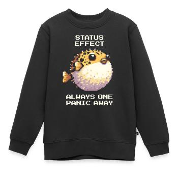 Statuseffekt: nur einen Panikschub entfernt | RPG - Kinder Premium Organic Sweatshirt - Schwarz - Vorne - AI Model Kid Female (0cm)