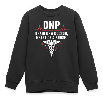 DNP Hirn Herz Pflegekraft - Kinder Premium Organic Sweatshirt - Schwarz - Vorne - AI Model Kid Female (0cm)