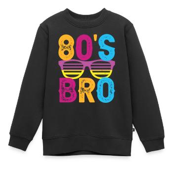 80er Jahre Geburtstag 80er Jahre Kostümparty - Kinder Premium Organic Sweatshirt - Schwarz - Vorne - AI Model Kid Female (0cm)