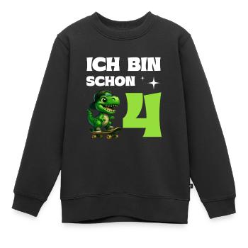 4th Birthday – I'm already 4 - Kids Premium Organic Sweatshirt - black - Front - AI Model Kid Female (0cm)