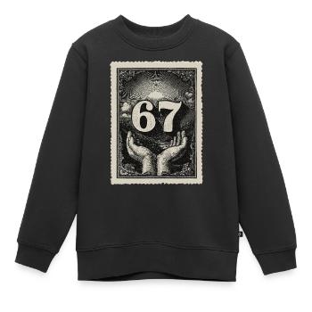 6 7 Memes – L’original pour les initiés - Sweat Premium enfant bio - noir - Devant - AI Model Kid Female (0cm)