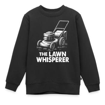 Le chuchoteur de pelouse - Sweat Premium enfant bio - noir - Devant - AI Model Kid Female (0cm)