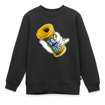 Money - Kinder Premium Organic Sweatshirt - Schwarz - Vorne - AI Model Kid Female (0cm)