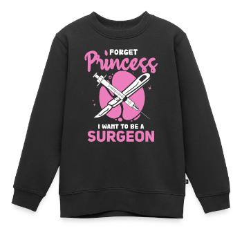 Chirurgenträume statt Prinzessin - Kinder Premium Organic Sweatshirt - Schwarz - Vorne - AI Model Kid Female (0cm)
