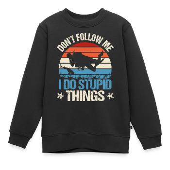 Taucher Tauchen - Kinder Premium Organic Sweatshirt - Schwarz - Vorne - AI Model Kid Female (0cm)