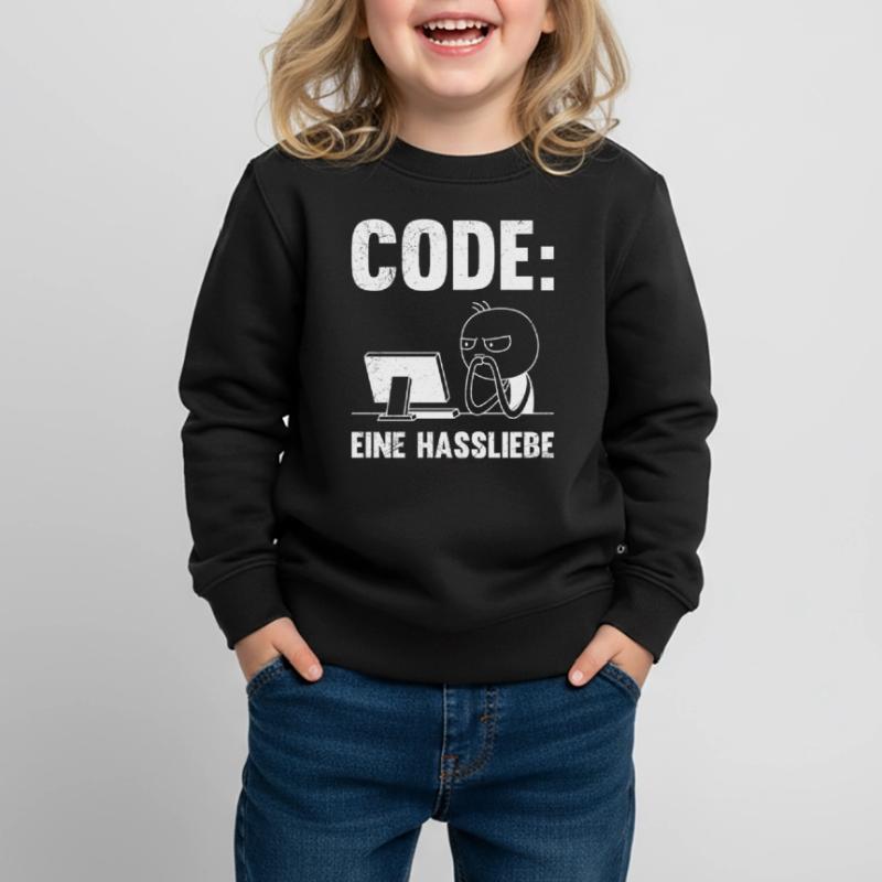 Coder CODE EINE HASSLIEBE LUSTIG Kinder Premium Organic Sweatshirt