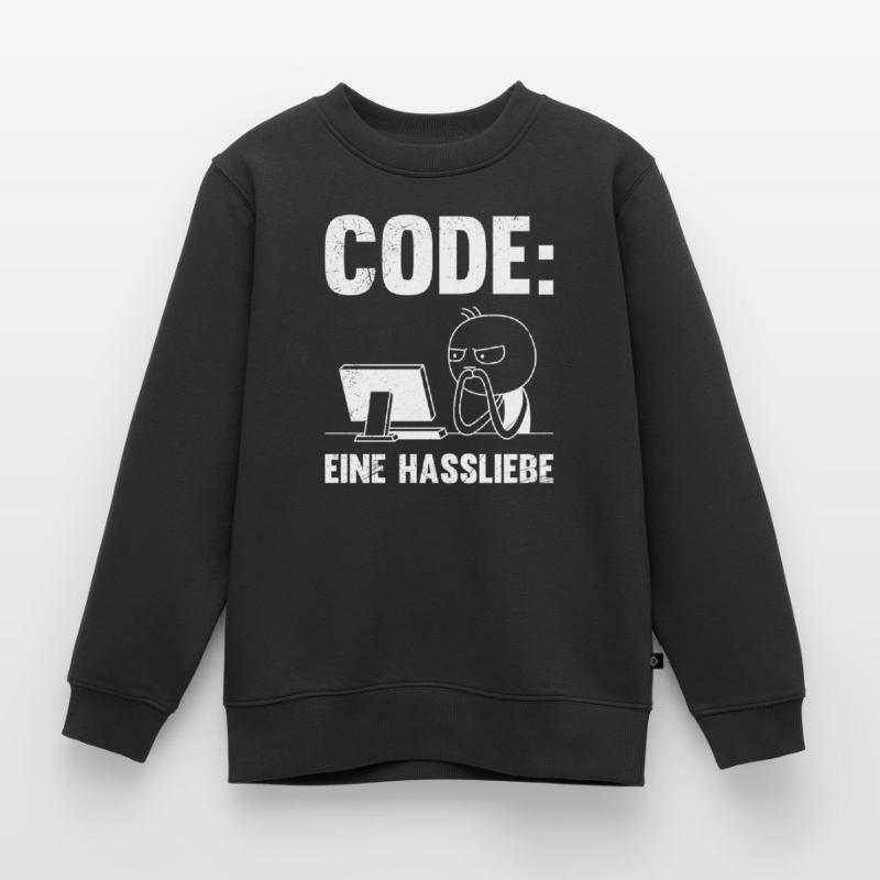 Coder CODE EINE HASSLIEBE LUSTIG Kinder Premium Organic Sweatshirt