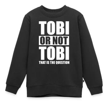 Tobi or not Tobi - Kinder Premium Organic Sweatshirt - Schwarz - Vorne - AI Model Kid Female (0cm)
