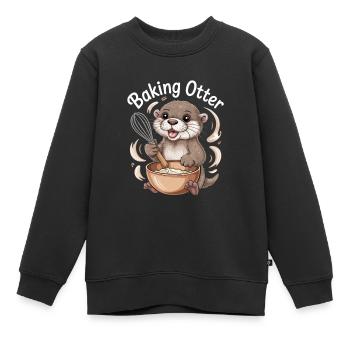 Otter Humor - Kinder Premium Organic Sweatshirt - Schwarz - Vorne - AI Model Kid Female (0cm)