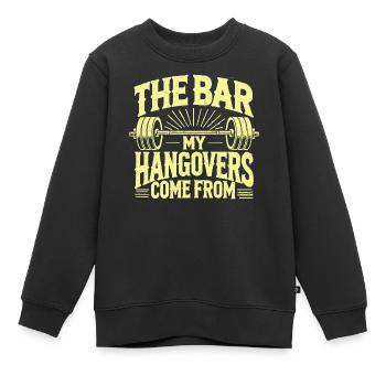 Funny Gym Bar Bodybuilding Gift - Kinder Premium Organic Sweatshirt - Schwarz - Vorne - AI Model Kid Female (0cm)