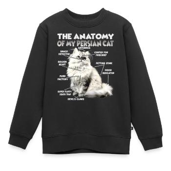 Persian Cats T | Persian Cat Cats Persian Cat - Kids Premium Organic Sweatshirt - black - Front - AI Model Kid Female (0cm)