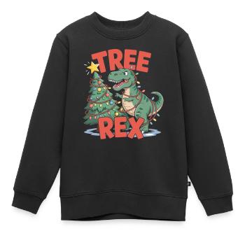 Tree-Rex Motiv für Kinder & Erwachsene - Kinder Premium Organic Sweatshirt - Schwarz - Vorne - AI Model Kid Female (0cm)