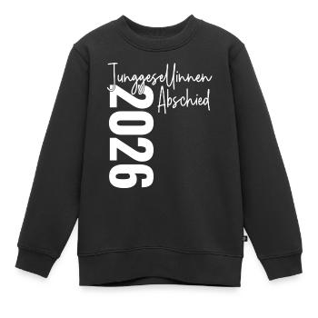 Junggesellinnenabschied 2026 Unterschriften Gäste - Kinder Premium Organic Sweatshirt - Schwarz - Vorne - AI Model Kid Female (0cm)
