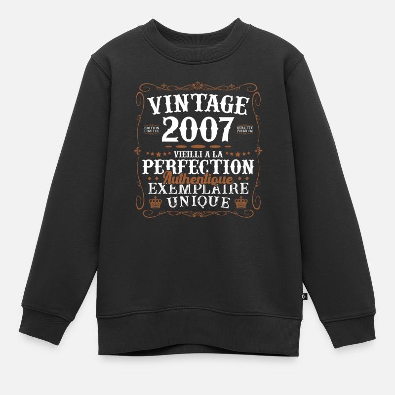 authentique_2007 - Kinder Premium Organic Sweatshirt - Schwarz