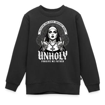 Unholy Nun – Salvation Ends - Kinder Premium Organic Sweatshirt - Schwarz - Vorne - AI Model Kid Female (0cm)
