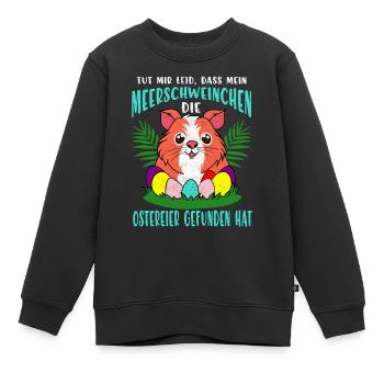 Meerschweinchen Ostereier Parade - Kinder Premium Organic Sweatshirt - Schwarz - Vorne - AI Model Kid Female (0cm)