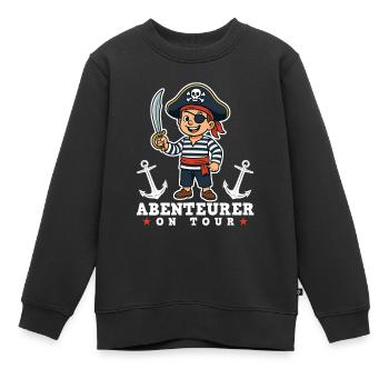 Pirat und Abenteurer - Kinder Premium Organic Sweatshirt - Schwarz - Vorne - AI Model Kid Female (0cm)