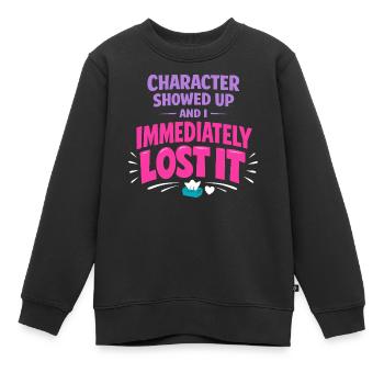 Anime-fangirl Schreit Anime-reaktion - Kinder Premium Organic Sweatshirt - Schwarz - Vorne - AI Model Kid Female (0cm)