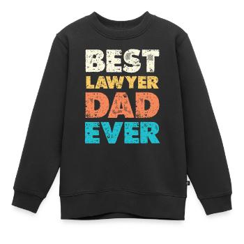 Best Lawyer Dad Ever - Kinder Premium Organic Sweatshirt - Schwarz - Vorne - AI Model Kid Female (0cm)