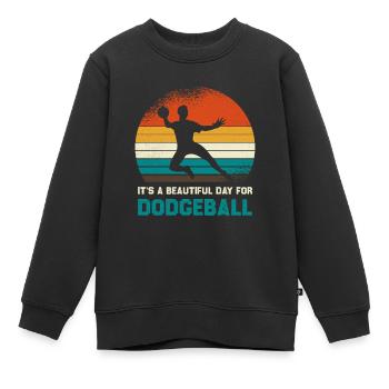 Journée rétro du coucher de soleil au prisonnier - Sweat Premium enfant bio - noir - Devant - AI Model Kid Female (0cm)