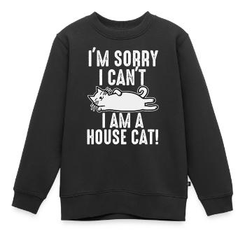 Je suis désolé, je ne peux pas, je suis un chat domestique. - Sweat Premium enfant bio - noir - Devant - AI Model Kid Female (0cm)