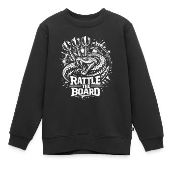 Darts | Rattle the Board , Klapperschlange - Kinder Premium Organic Sweatshirt - Schwarz - Vorne - AI Model Kid Female (0cm)