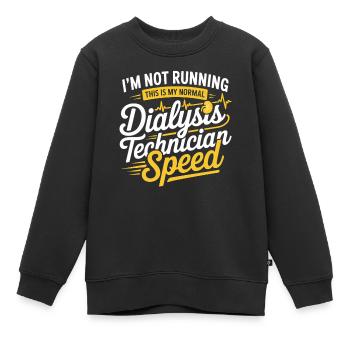 Tempo du technicien en dialyse - Sweat Premium enfant bio - noir - Devant - AI Model Kid Female (0cm)