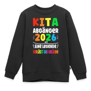 La légende de Kita Graduate 2026 quitte le site - Sweat Premium enfant bio - noir - Devant - AI Model Kid Female (0cm)