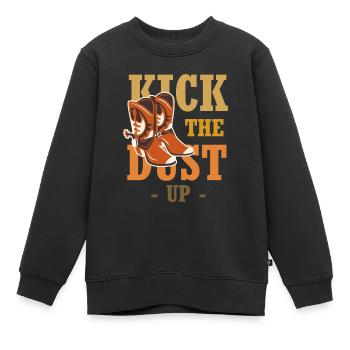 Staub auf den Stiefeln – Western Boot - Kinder Premium Organic Sweatshirt - Schwarz - Vorne - AI Model Kid Female (0cm)