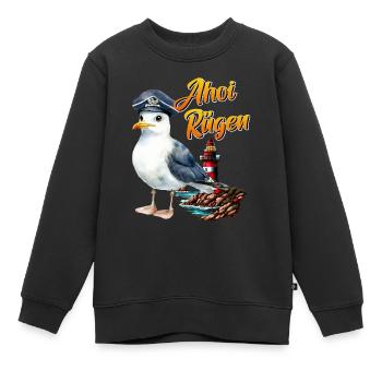 Vacances en mer Baltique AHOI RÜGEN Fun - Sweat Premium enfant bio - noir - Devant - AI Model Kid Female (0cm)