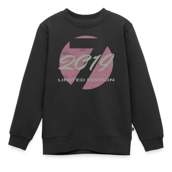 7e anniversaire 2019 cadeau garçons et filles - Sweat Premium enfant bio - noir - Devant - AI Model Kid Female (0cm)