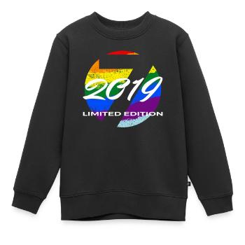 7e anniversaire 2019 cadeau garçons et filles - Sweat Premium enfant bio - noir - Devant - AI Model Kid Female (0cm)
