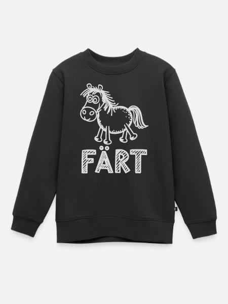 Pferd Reiten Reiterin Pferdebesitzer FÄRT - Kinder Premium Organic Sweatshirt - Schwarz
