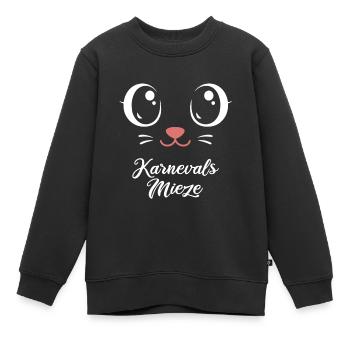 Karnevals Mieze | Big Face Kostüm Verkleidung - Kinder Premium Organic Sweatshirt - Schwarz - Vorne - AI Model Kid Female (0cm)