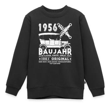 1956 Baujahr Geburtsjahr - Kinder Premium Organic Sweatshirt - Schwarz - Vorne - AI Model Kid Female (0cm)