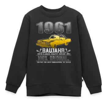 Année de naissance Année de naissance de 1961 - Sweat Premium enfant bio - noir - Devant - AI Model Kid Female (0cm)