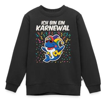 Ich bin ein Karneval - Kinder Premium Organic Sweatshirt - Schwarz - Vorne - AI Model Kid Female (0cm)