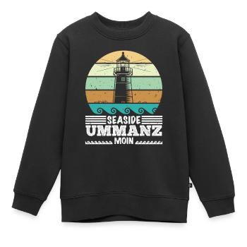Baltic Sea Holiday SEASIDE UMMANZ MOIN Funny - Kids Premium Organic Sweatshirt - black - Front - AI Model Kid Female (0cm)