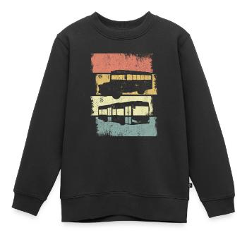 Vintage Busse - Kinder Premium Organic Sweatshirt - Schwarz - Vorne - AI Model Kid Female (0cm)
