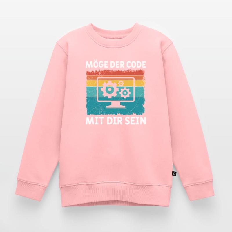 Nerd Computer MÖGE DER CODE MIT DIR SEIN LUSTIG Kinder Premium Organic Sweatshirt