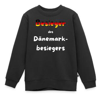 Handball EM 2026 - Besieger des Dänemarkbesiegers - Kinder Premium Organic Sweatshirt - Schwarz - Vorne - AI Model Kid Female (0cm)