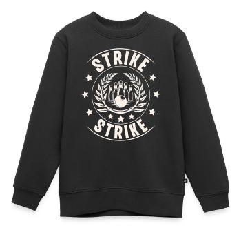 Bowling - Sweat Premium enfant bio - noir - Devant - AI Model Kid Female (0cm)