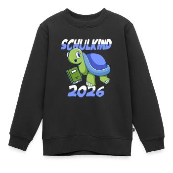 Journée scolaire d’inscription à l’école Enfant Tortue - Sweat Premium enfant bio - noir - Devant - AI Model Kid Female (0cm)