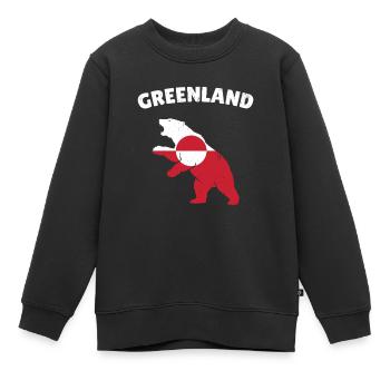 Ours arctique du Groenland - Sweat Premium enfant bio - noir - Devant - AI Model Kid Female (0cm)
