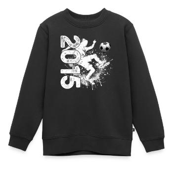 11. Geburtstag Jahrgang 2015 11 Jahre Fußball - Kinder Premium Organic Sweatshirt - Schwarz - Vorne - AI Model Kid Female (0cm)