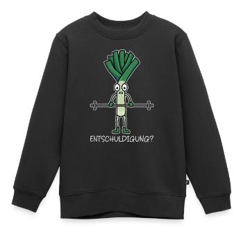 Gewichtheber ENTSCHULDIGUNG Lustiges - Kinder Premium Organic Sweatshirt - Schwarz - Vorne - AI Model Kid Female (0cm)