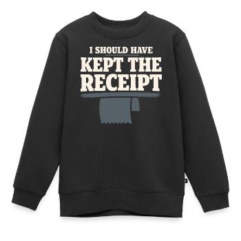 Self-employed freelancer Steuerhumor 1099 Life - Kids Premium Organic Sweatshirt - black - Front - AI Model Kid Female (0cm)