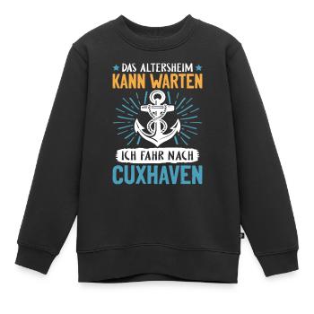 Opa ALTERSHEIM KANN WARTEN ICH FAHR NACH - Kinder Premium Organic Sweatshirt - Schwarz - Vorne - AI Model Kid Female (0cm)